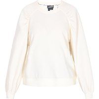 Raglan-Sweatshirt mit gerafften Schultern