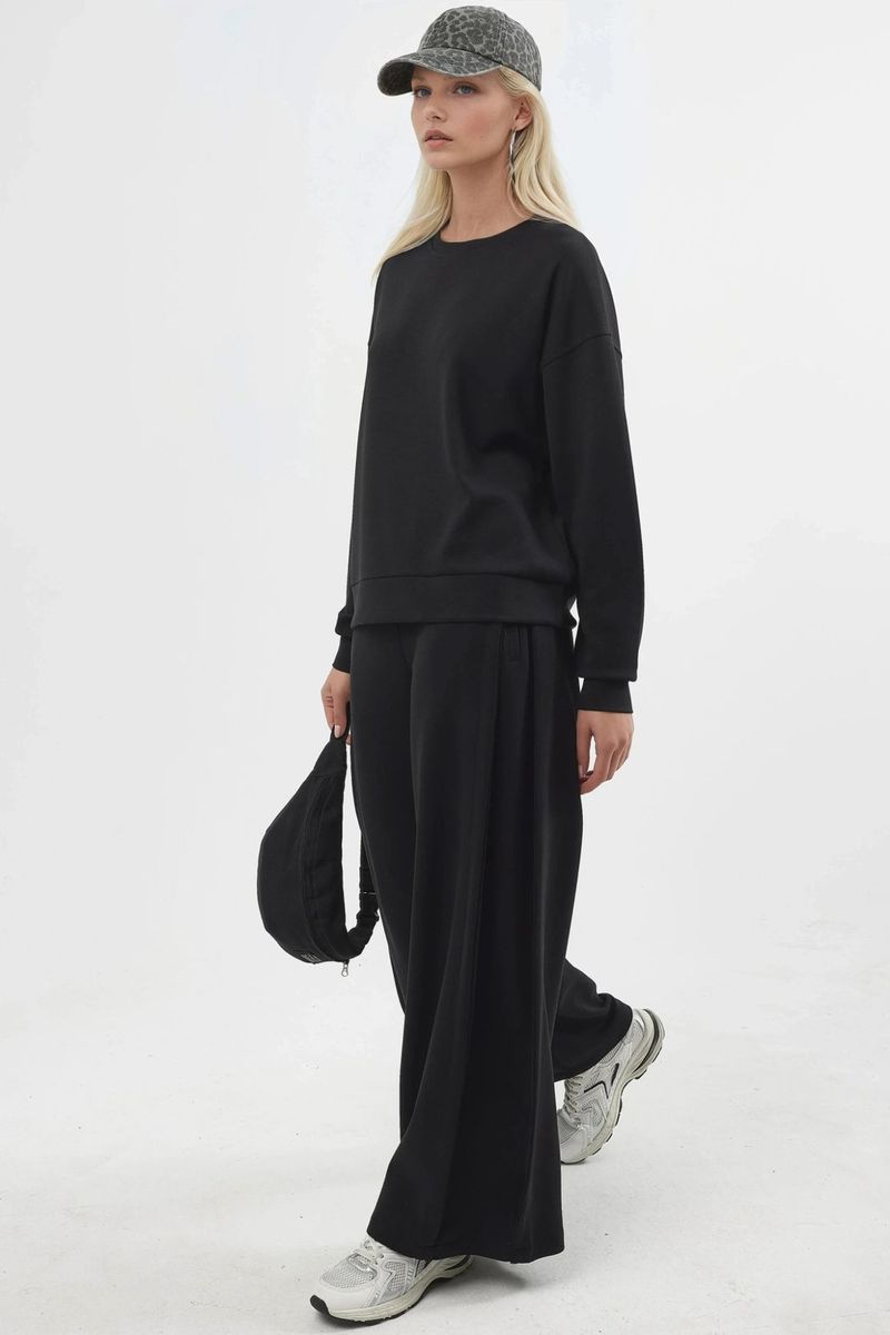 Entspannter Modal-Pullover mit Rundhalsausschnitt