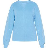 Sweatshirt mit Perlenverzierung und lockerer Passform
