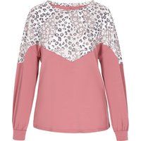 Sweatshirt mit Leoprint und Colorblocking