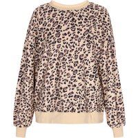 Lockeres Sweatshirt mit Leopardenmuster