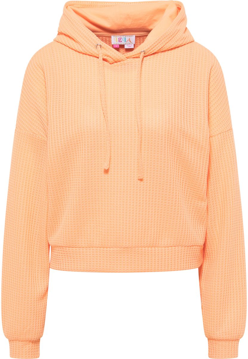 Kurzer Hoodie in Waffeloptik