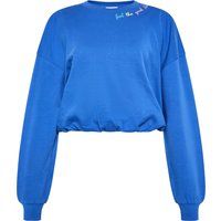 Oversized-Sweatshirt mit Slogan-Stickerei