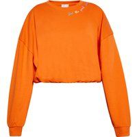 Relaxtes Cropped-Sweatshirt mit Slogan
