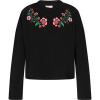 Boho-Sweatshirt mit Blumenstickerei