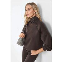 Sweatshirt mit asymmetrischem Reißverschlusskragen