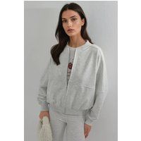 Lässiges Sweatshirt mit Bomberkragen