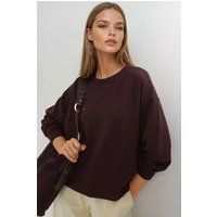 Lässiges Modal-Sweatshirt mit Rundhalsausschnitt