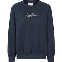 Lockeres Sweatshirt mit 'Explore'-Stickerei