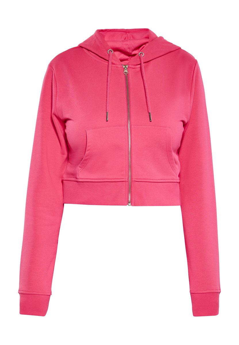 Kurzer Kapuzenpullover mit Reißverschluss