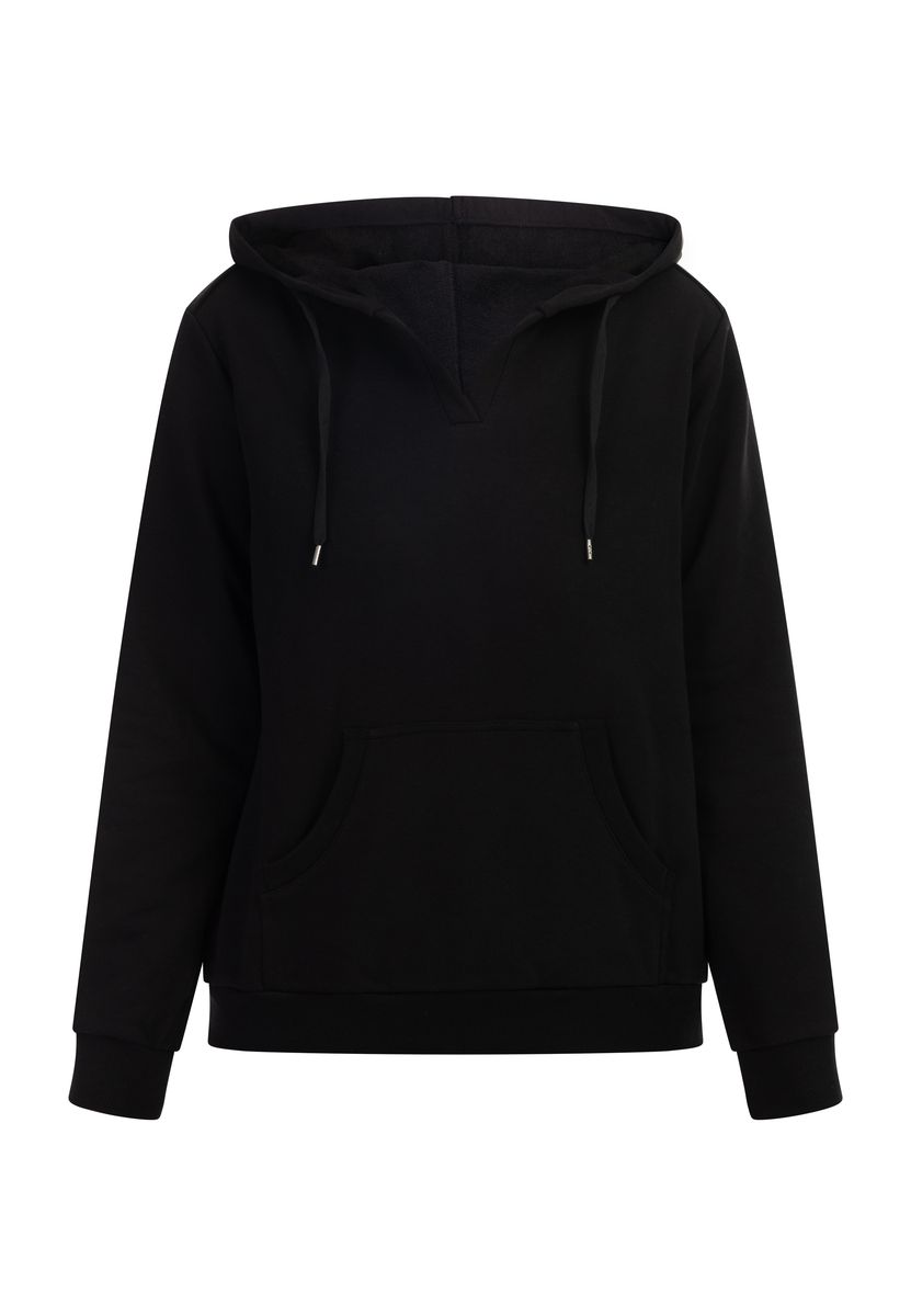 Hoodie mit V-Ausschnitt und Kängurutasche