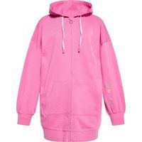 Lange Kapuzenjacke mit Stickerei