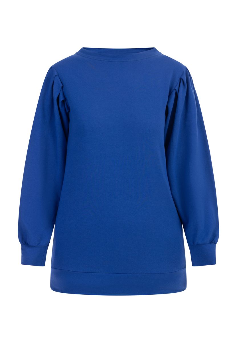 Langes Sweatshirt mit Faltendetails