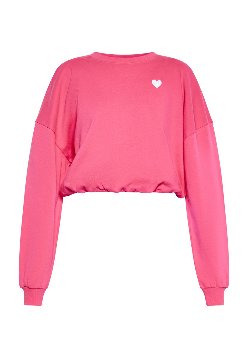Kurzes Sweatshirt mit Herz-Detail