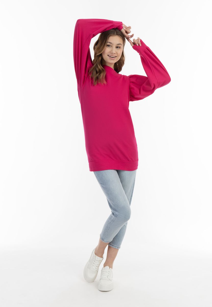 Langes Sweatshirt mit Schulterfalten