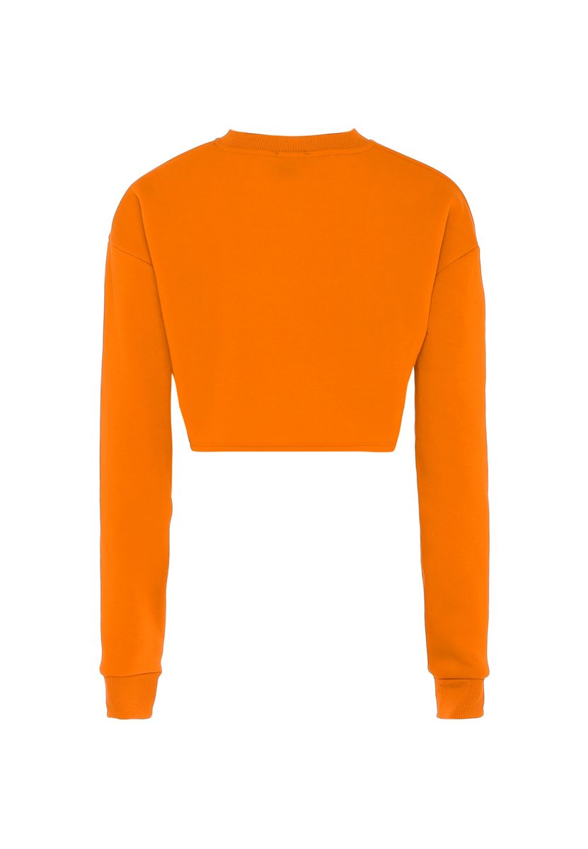 Kurzes Sweatshirt mit überschnittenen Schultern