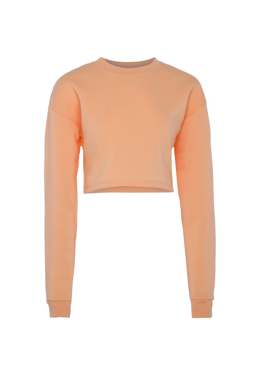 Cropped Sweatshirt mit überschnittenen Schultern