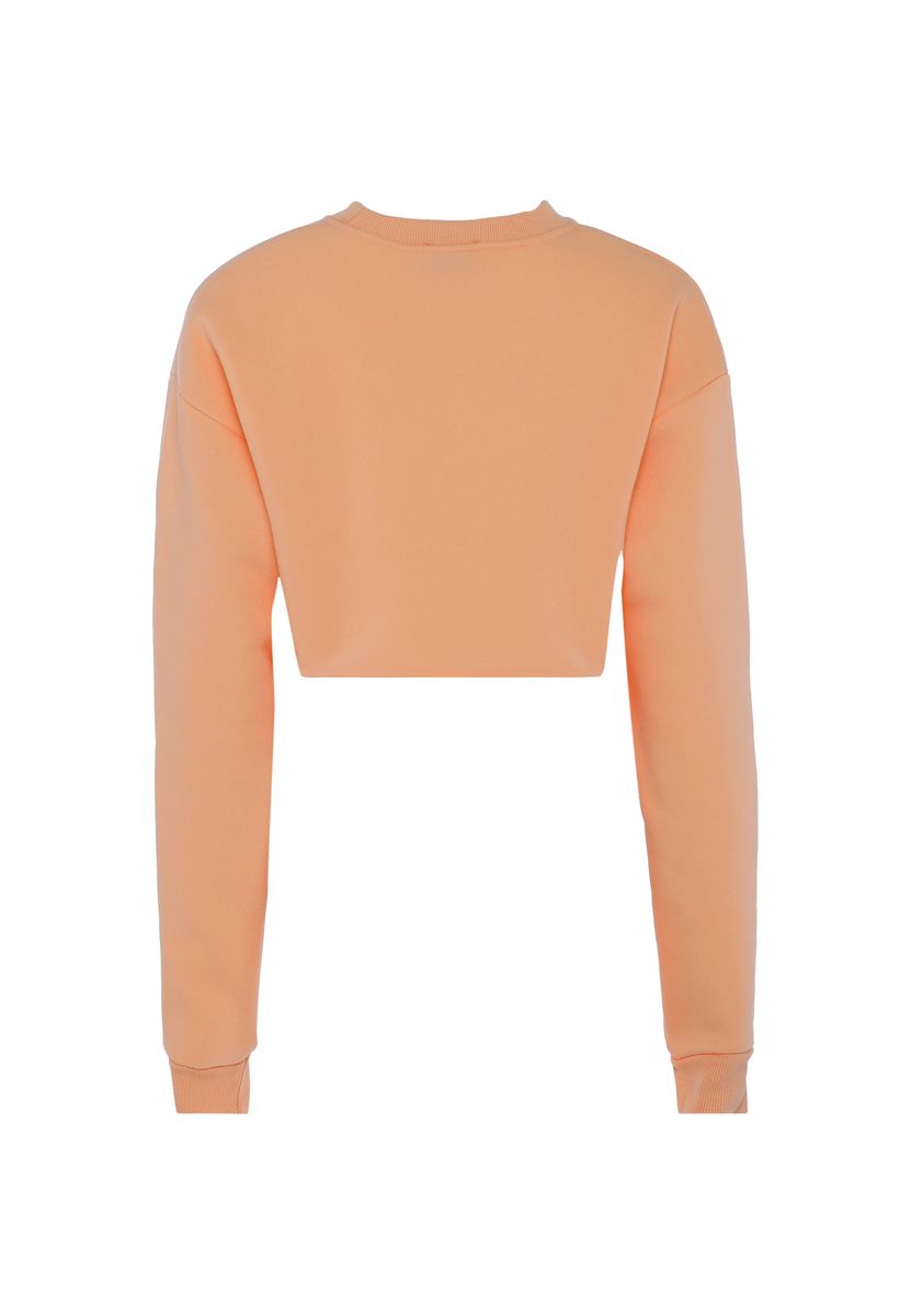 Cropped Sweatshirt mit überschnittenen Schultern