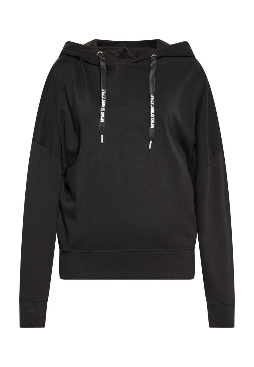 Lockerer Kapuzenpullover mit Logo-Kordelzügen