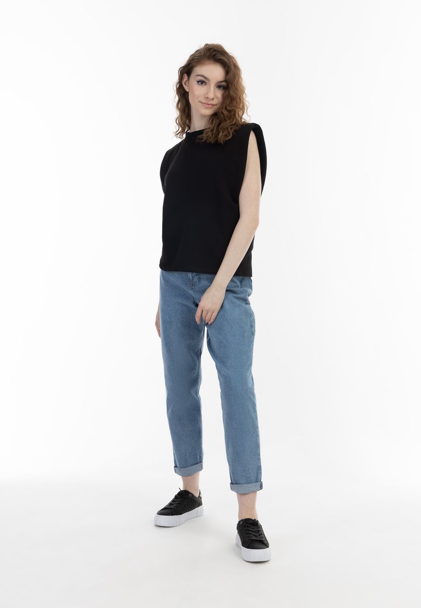 Oversize-Sweatshirt mit Schulterpolstern