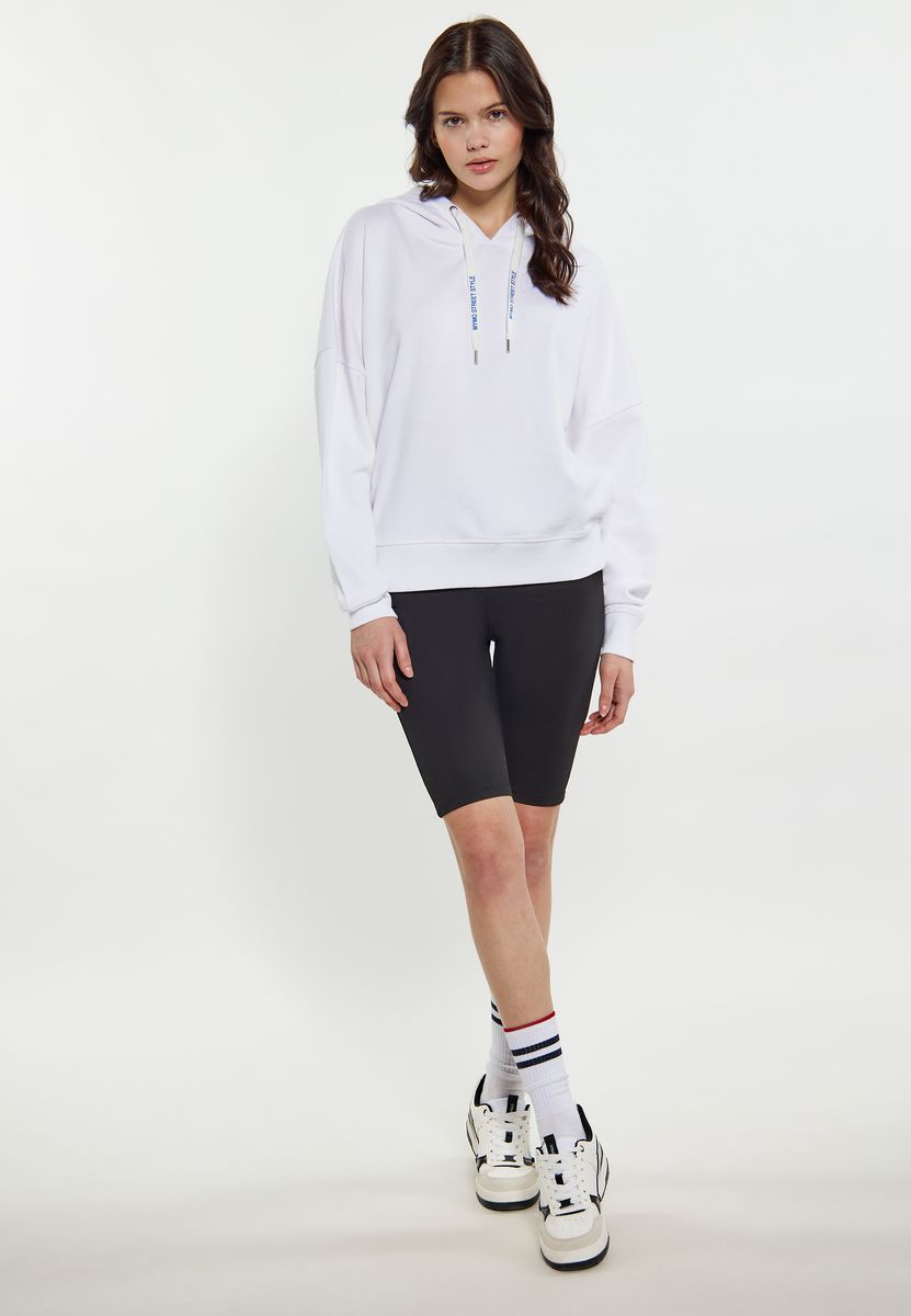 Kapuzenpullover mit Logo-Kordelzug
