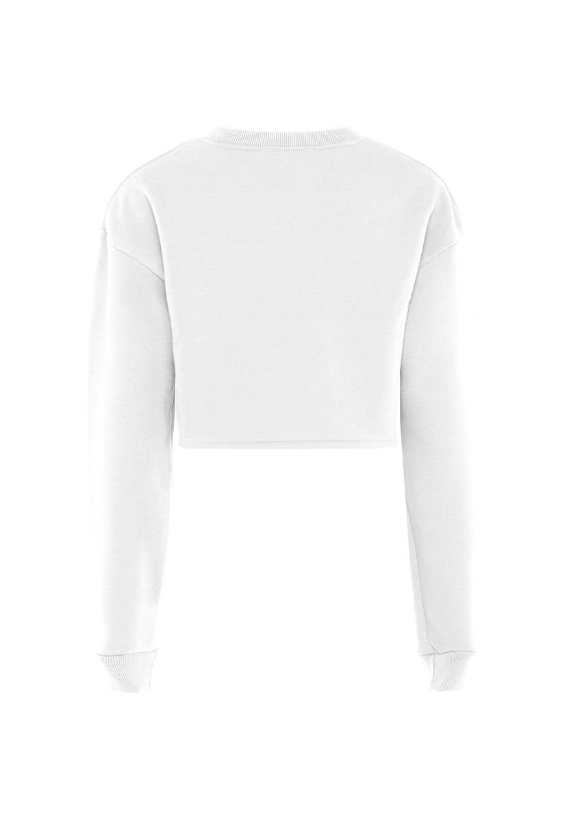 Cropped Sweatshirt mit überschnittenen Schultern