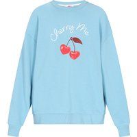 Oversize-Sweatshirt mit Kirsch-Motiv