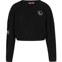 Cropped-Sweatshirt mit überschnittenen Schultern