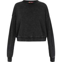 Lockerer kurzer Sweatshirt aus Washed-Jersey