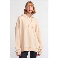 Übergroßer Baumwoll-Hoodie mit überschnittenen Schultern
