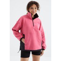 Oversized Fleece-Sweatshirt mit Halb-Reißverschluss