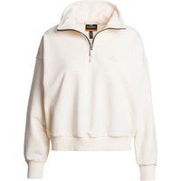 Baumwoll-Sweatshirt mit halbem Reißverschluss