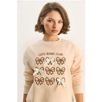 'Cute Bows Club' Grafik-Sweatshirt