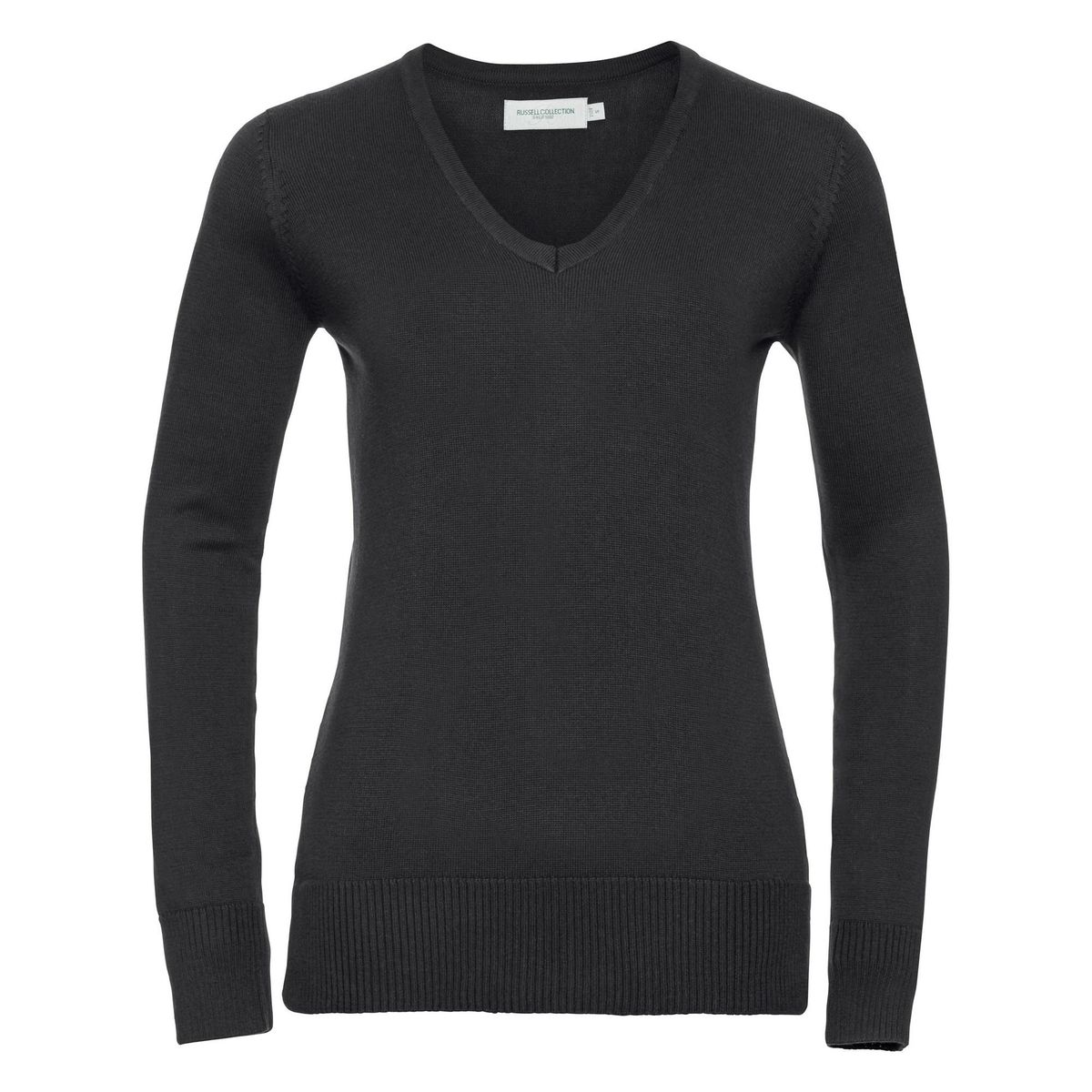 Klassischer Strickpullover mit V-Ausschnitt
