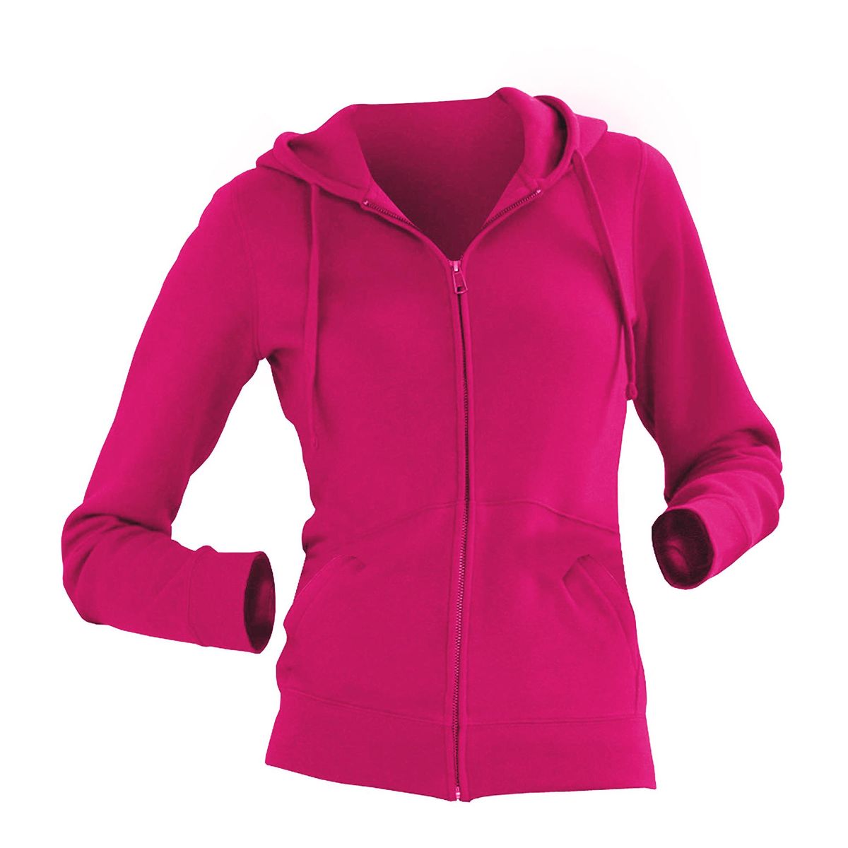 Femininer dreilagiger Hoodie mit Reißverschluss