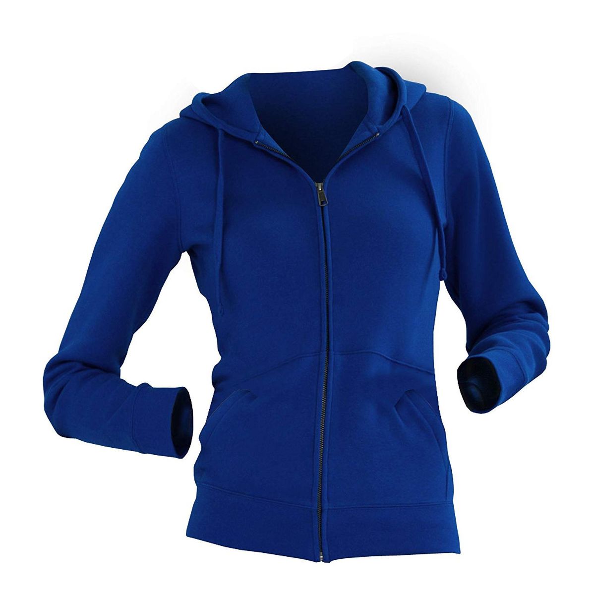 Taillierte Zip-Kapuzenjacke