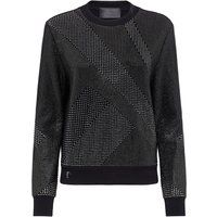 Sweatshirt mit geometrischer Kristallverzierung