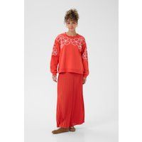 Besticktes Sweatshirt mit Rundhalsausschnitt