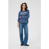 Lockeres Sweatshirt mit Sunday-Club-Schriftzug