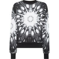Cropped-Sweatshirt mit optischem Blumenmuster