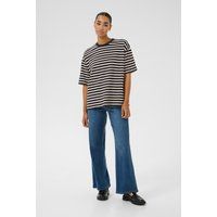 Gestreiftes Oversize Baumwoll-Sweatshirt