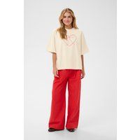 Oversized T-Shirt mit Herz-Schleifen-Grafik