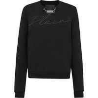 Baumwoll-Sweatshirt mit Signature-Logo-Stickerei