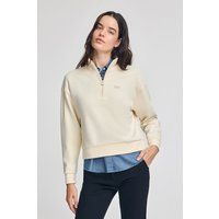 Boxy Sweatshirt mit Viertel-Reißverschluss