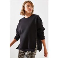 Sweatshirt in lockerer Passform mit Reißverschluss