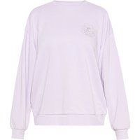 Oversized-Rundhalsshirt mit floralem Detail