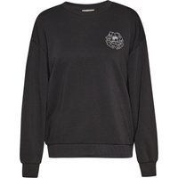 Oversize-Sweatshirt mit floraler Stickerei