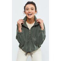 Oversized Half-Zip Plüsch-Pullover