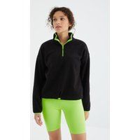 Übergroßes Fleece-Sweatshirt mit Half-Zip