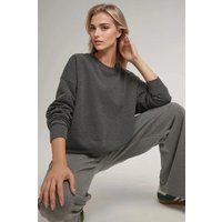 Oversize-Basis-Sweatshirt mit Rundhalsausschnitt